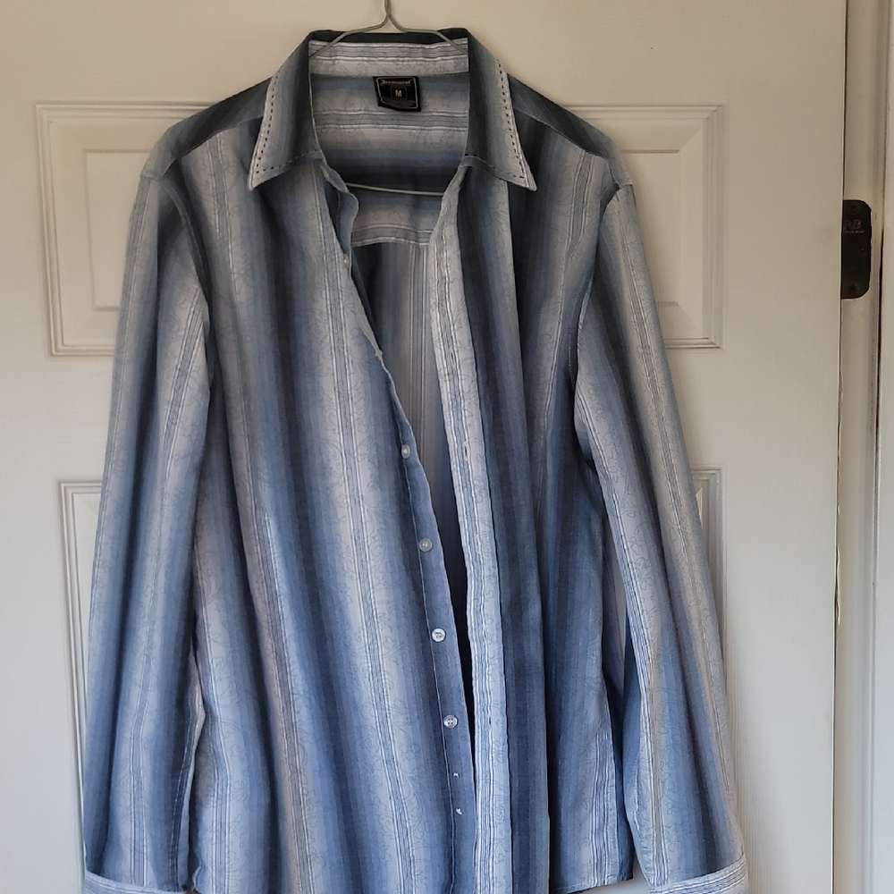 Stylish Blue Gradient Men's Shirt